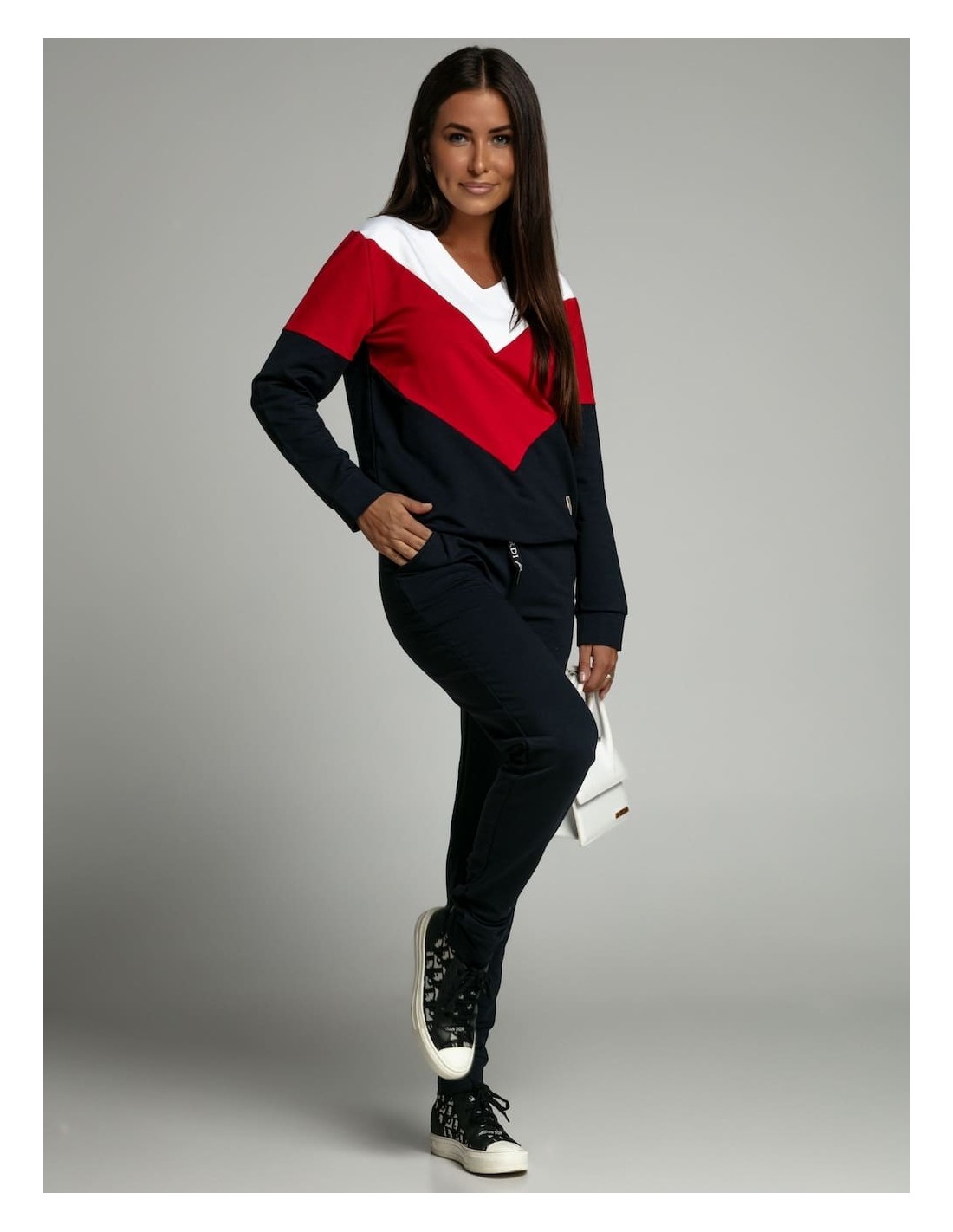 Women\'s navy blue tracksuit set FI581 - Online store - Boutique